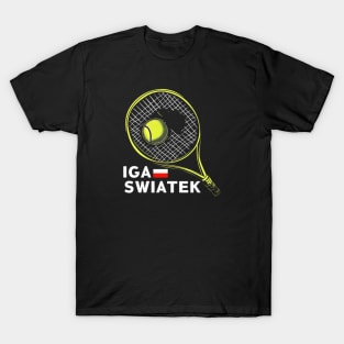 IGA SWIATEK, tennis player, poland T-Shirt